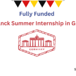 Max Planck Summer Internship in Germany