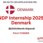 UNDP Internship 2025 in Denmark ($1000/Month Stipend)