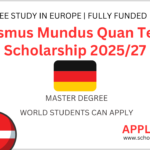 Erasmus Mundus Quan Teem Scholarship 2025/27 (Fully Funded)