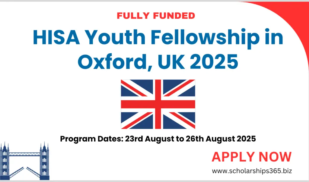 HISA Youth Fellowship in Oxford, UK (Fully Funded) 2025