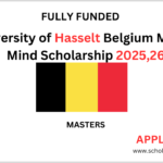 University of Hasselt Belgium Master Mind Scholarship 2025/26 (Fully Funded)