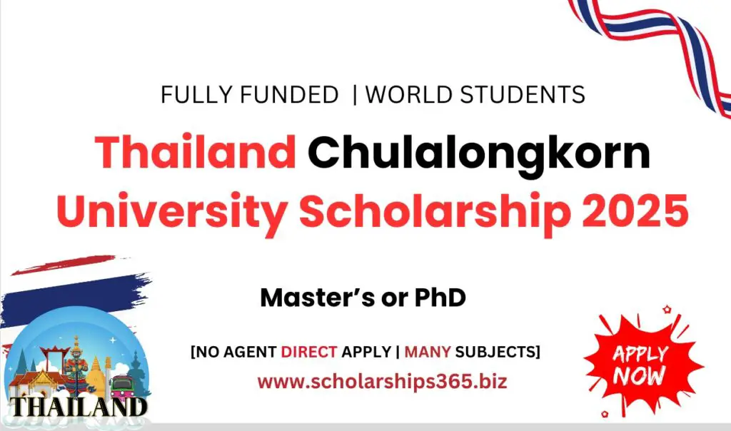 Thailand Chulalongkorn University Scholarship (Fully Funded)