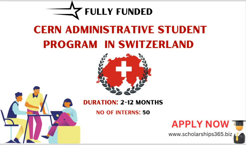 CERN Administrative Student Fully Funded Program  in Switzerland 2025