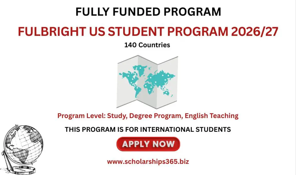 Fulbright US Student Program 2026/27 (Fully Funded)