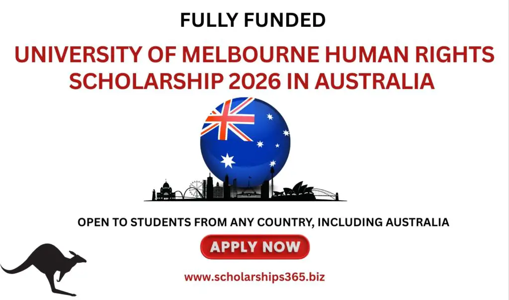 Melbourne Human Rights Scholarship in Australia (Fully Funded)