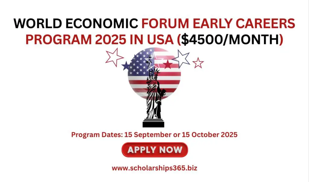 World Economic Forum Early Careers Program 2025 in USA ($4500/Month)