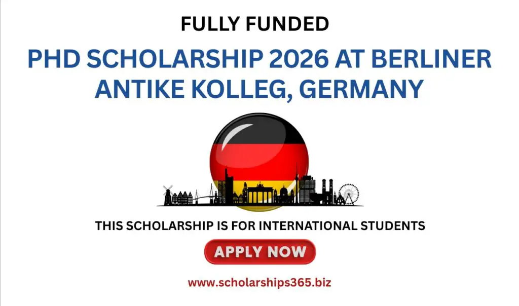 PhD Scholarship 2026 at Berliner Antike Kolleg Germany