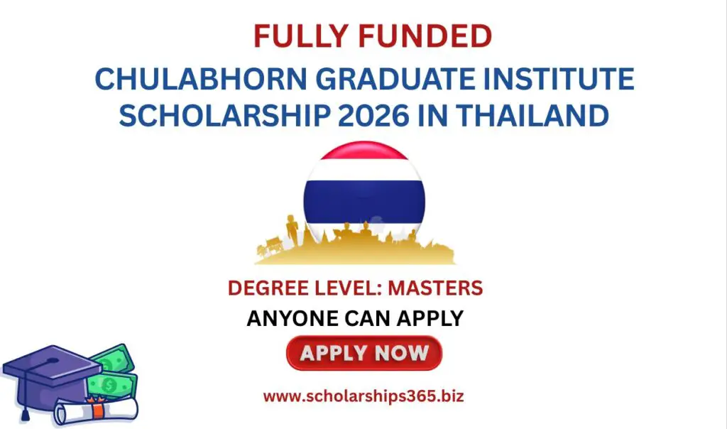 Chulabhorn Graduate Institute Scholarship 2026 in Thailand