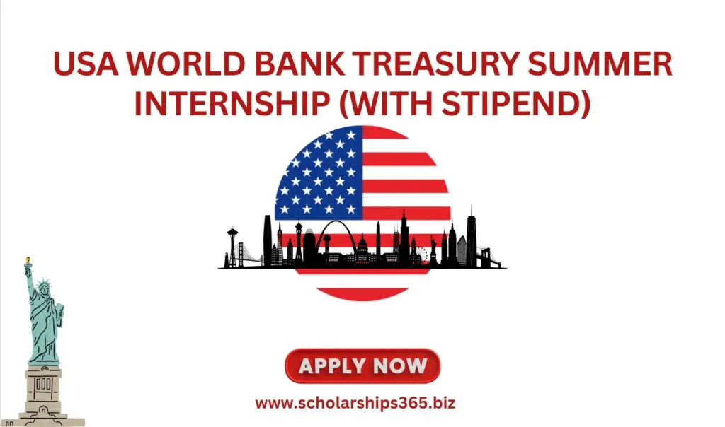 USA World Bank Treasury Summer Internship (With Stipend)