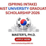 (SPRING Intake) KAIST University Graduate Scholarship 2026