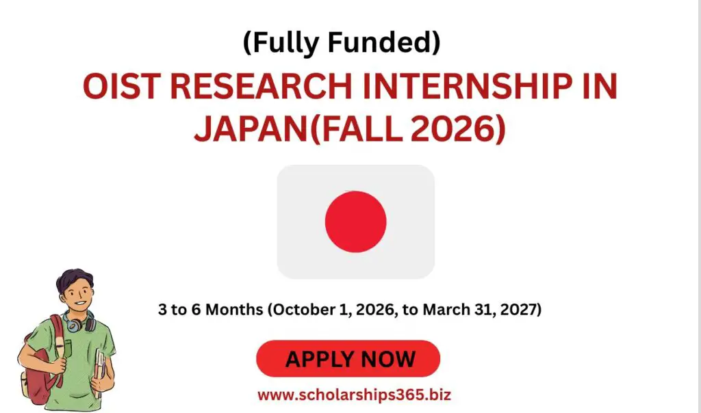 OIST Research Internship in Japan (Fully Funded) (Fall 2026)