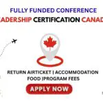(Fully Funded Conference) Youth Leadership Certification Canada 2026
