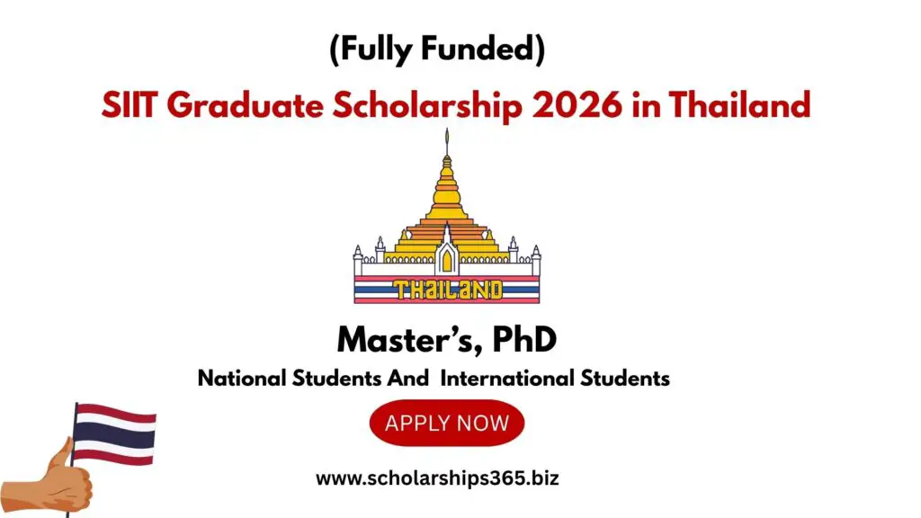 SIIT Graduate (Fully Funded) Scholarship 2026 in Thailand