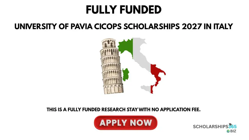 University of Pavia CICOPS Scholarships 2027 in Italy (Fully Funded)