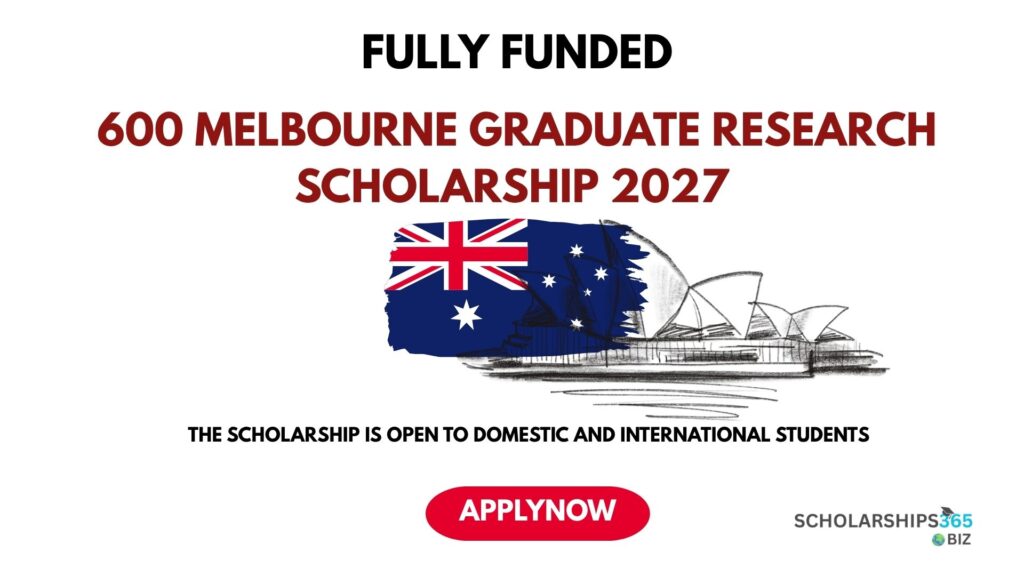 600 Melbourne Graduate Research Fully Funded Scholarship 2027