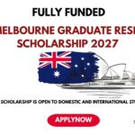 600 Melbourne Graduate Research Fully Funded Scholarship 2027