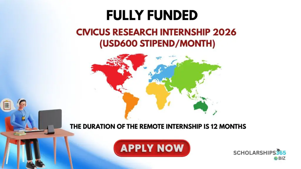 CIVICUS Research Internship 2026 (USD600 Stipend/Month)