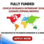 CIVICUS Research Internship 2026 (USD600 Stipend/Month)