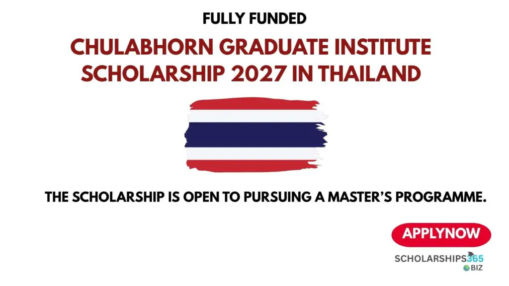 Chulabhorn Graduate Institute Scholarship 2027 in Thailand (Fully Funded)