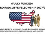 Harvard Radcliffe Fellowship 2027/28, USA (Fully Funded)