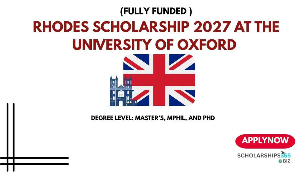 Rhodes Scholarship 2027 at the University of Oxford (Fully Funded)