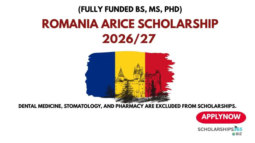 Romania ARICE Scholarship 2026/27 (Fully Funded BS, MS, PhD)