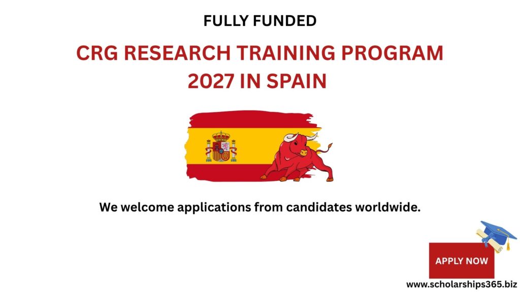 CRG Research Training Program 2027 in Spain (Fully Funded)